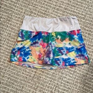 Colorful Tie-Dye Athletic Skort by FILA Sz Med